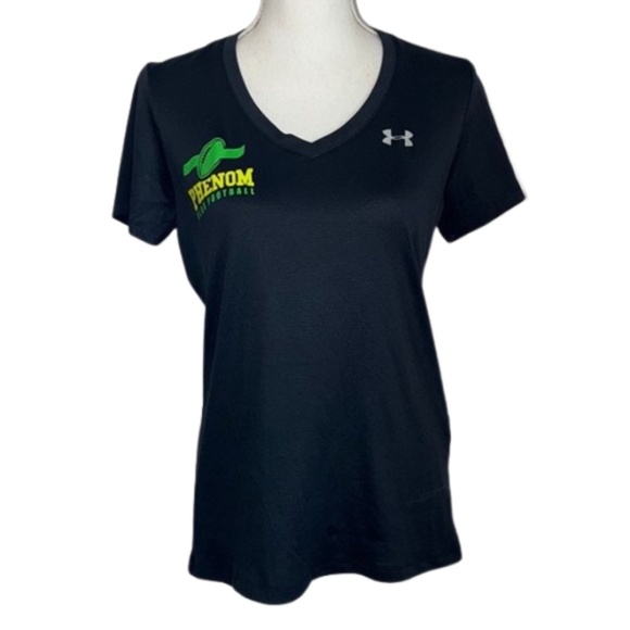 Under Armour Black Polo Collar Jersey Tee Phenom Flag Football - Picture 1 of 9